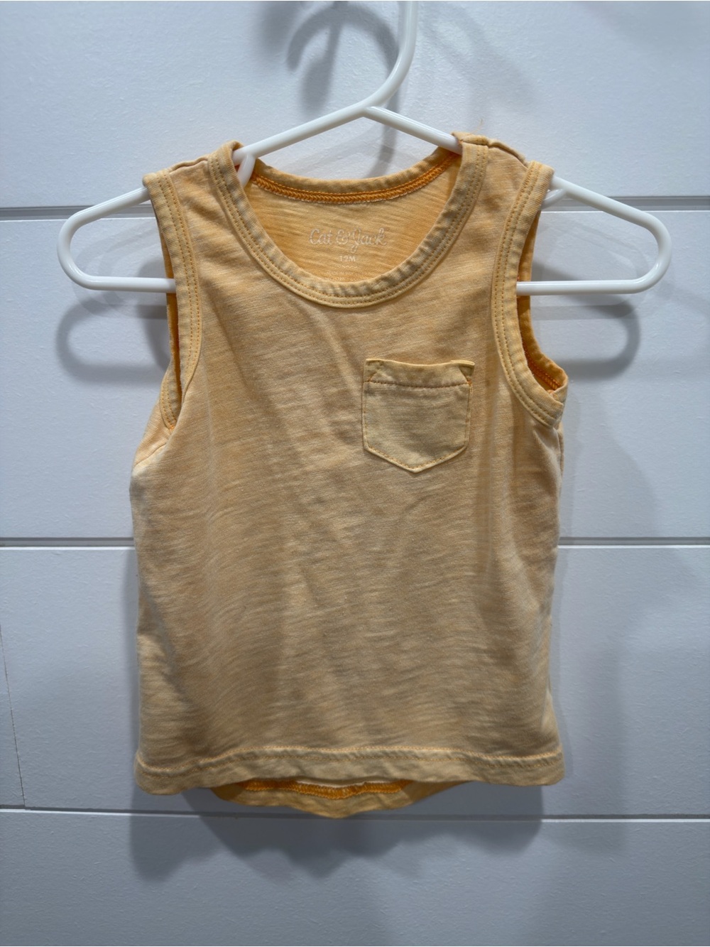 Cat & Jack Light Yellow Tank Top with Pocket